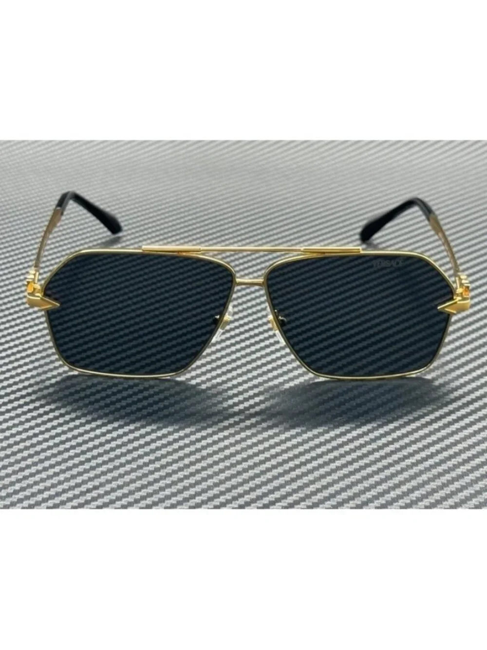 New Versace Men Gold Sunglasses 63-10-140